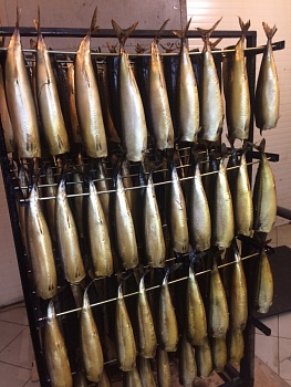 Скумбрия холодного копчения б/г 350+ 2,5 кг. коробка